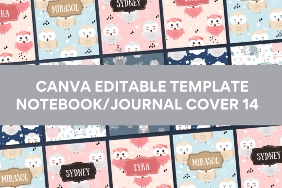 Canva Template Notebook/Journal Cover14: Easy, Editable Designs