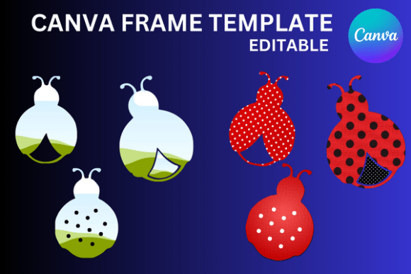 Charming Visuals: The Ladybug Ladybird Canva Frame