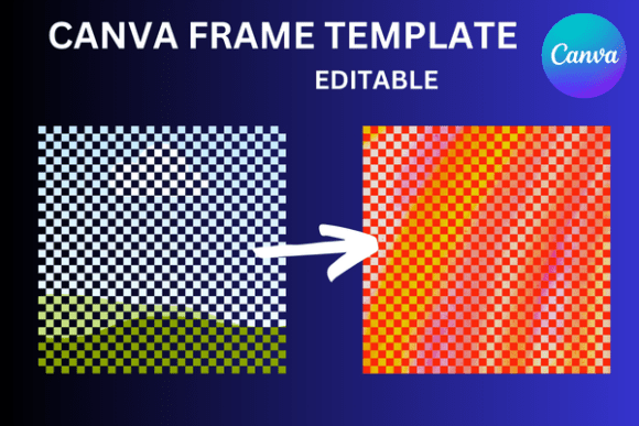 Chessboard Seamless Canva Frame: Editable Design Power