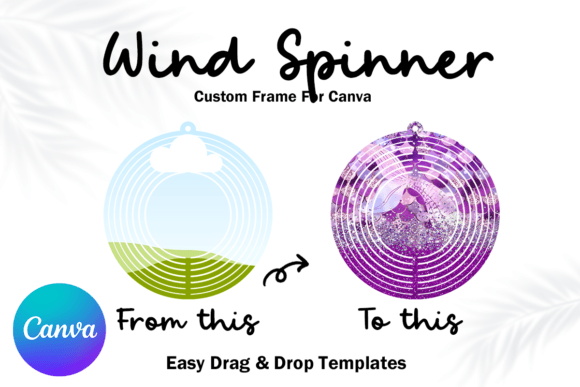 Circle Wind Spinner Canva Frame Template