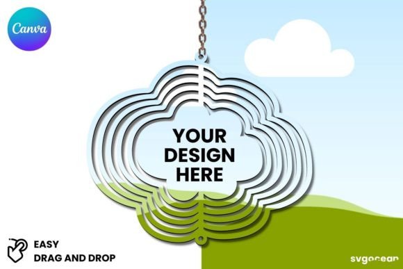 Cloud Wind Spinner Canva Mockup: A Designer's Secret Weapon