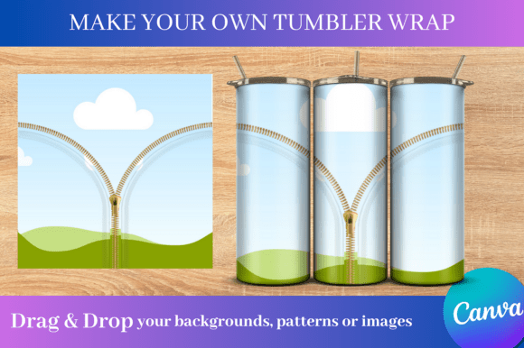 Create a Stunning Gold Zipper Tumbler Wrap with Canva