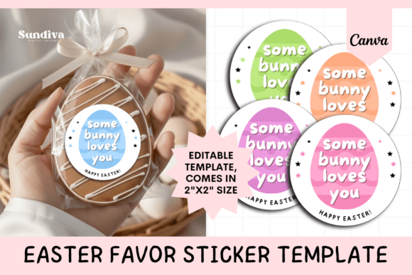 Easter Treat Round Sticker Template 2: Elevate Your Packaging