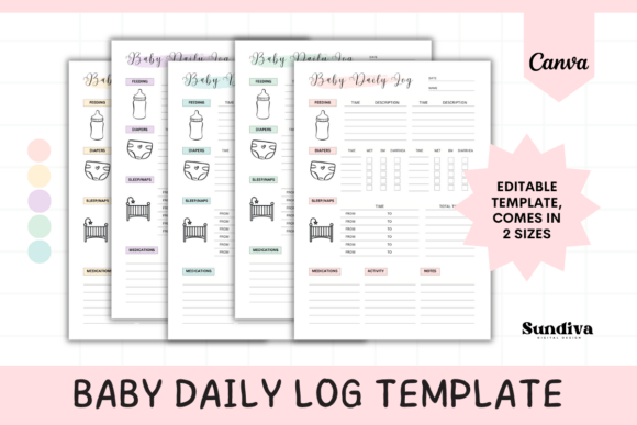 Editable Baby Daily Log Canva Template 4: Your Ultimate Tracker
