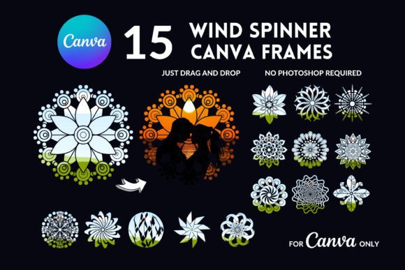 Enchanting Whirls: Mastering Wind Spinner Canva Frames