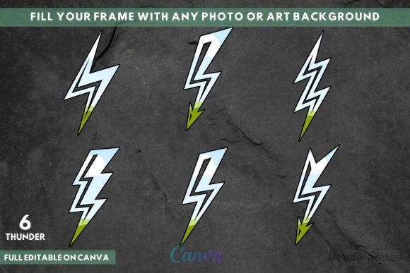 Lightning Thunder CANVA Frame Collection: A Creative's Best Friend
