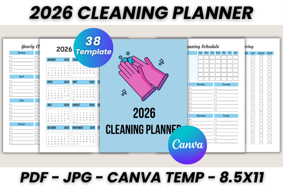 Master Your Home with the 2026 Cleaning Planner Canva Template