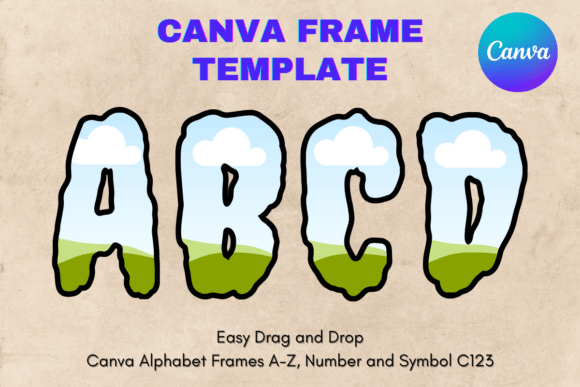 Mastering Custom Typography with Canva Letters Frame Alphabet Template123