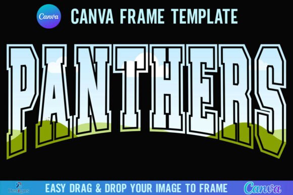 Panthers Canva Frame: Varsity Sports Team Design Assets