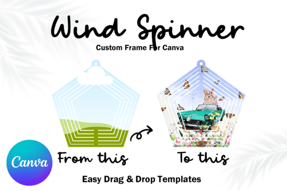Pentagon Wind Spinner Canva Frame: Elevate Your Digital Designs