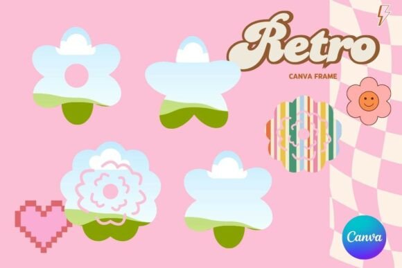 Retro Flower Canva Frame Add Photo_3: A Creative Solution for Modern Projects