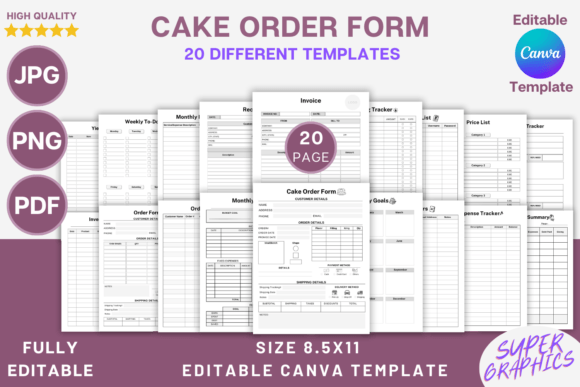 Streamline Your Bakery with an Editable Cake Order Form