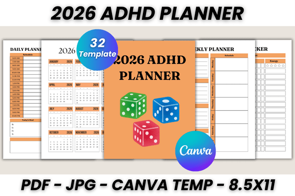 Streamline Your Year: The 2026 ADHD Planner Canva Template