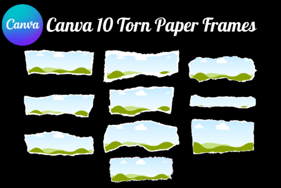 Transform Visuals with Canva Torn Paper Ripped Frame Templates