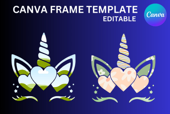 Unicorn Canva Frame Template: Create Whimsical Digital Backgrounds