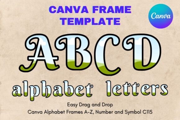 Unleash Creativity with Canva Letters Frame Alphabet Template115