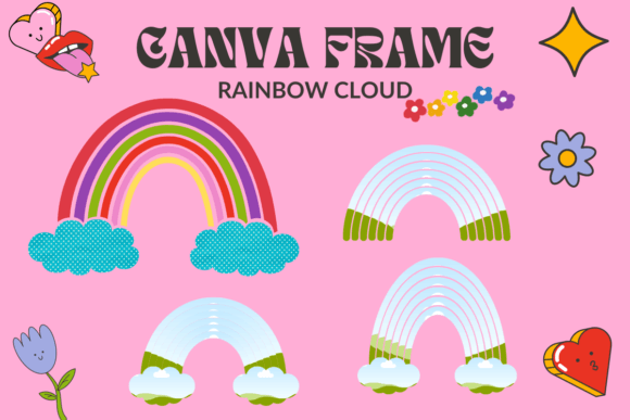 Using the Rainbow Cloud Canva Frame for a Standout Brand