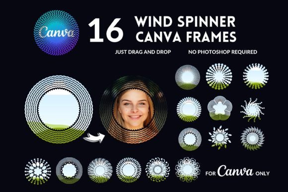 Wind Spinner Canva Frame Mockup: Elevate Your Brand's Visuals